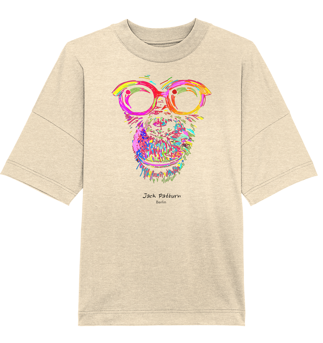 Nerdy Schimpanse - Organic Oversize Shirt