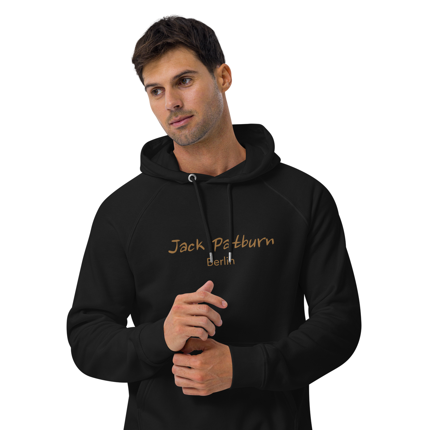 Jack Patburn Brand groß als edler Stick - Bio Hoodie