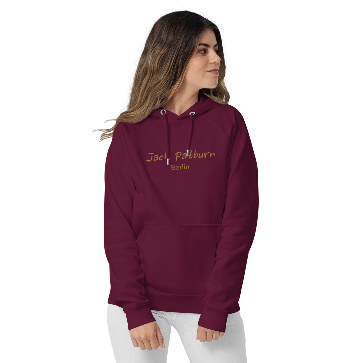 Jack Patburn Brand groß als edler Stick - Bio Hoodie