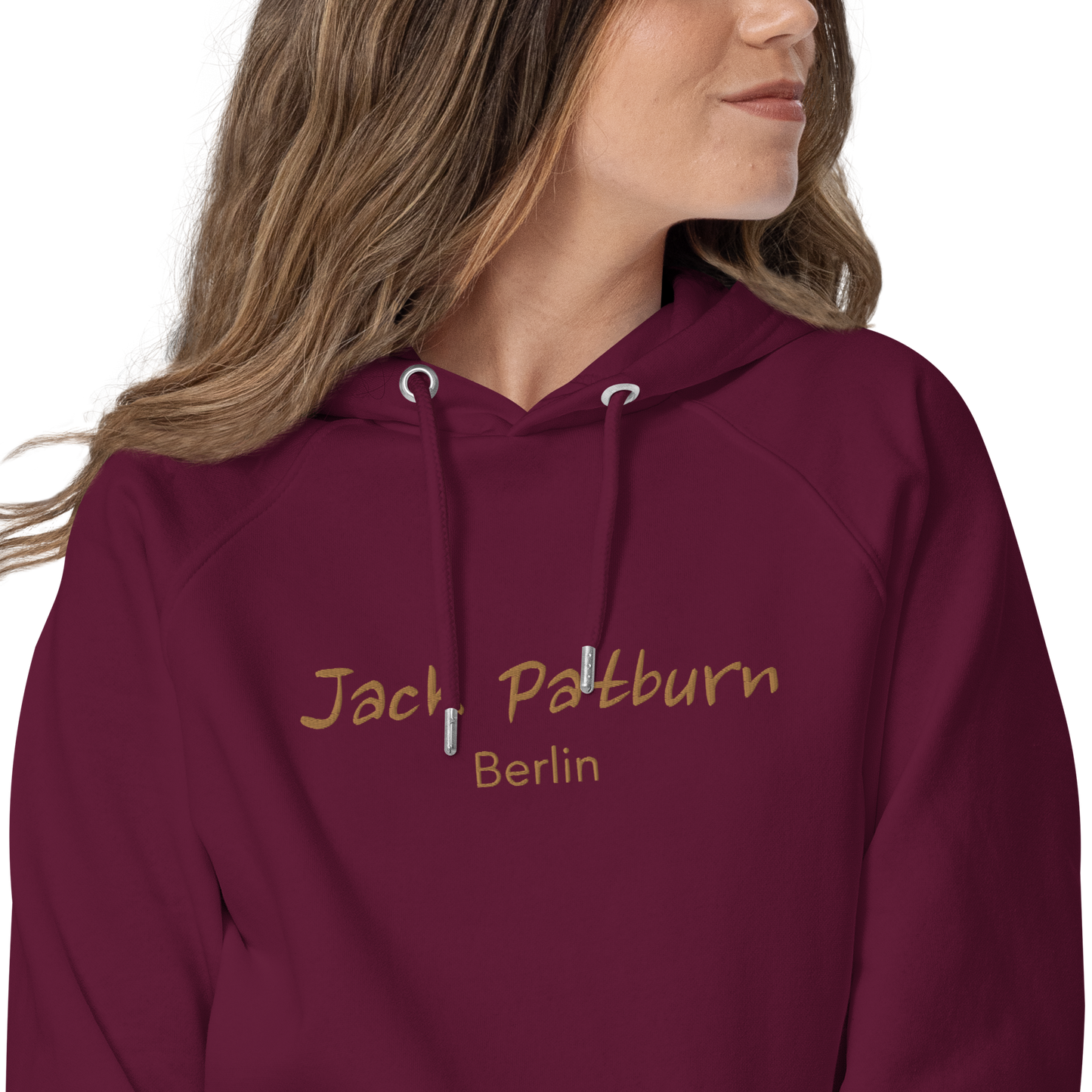 Jack Patburn Brand groß als edler Stick - Bio Hoodie