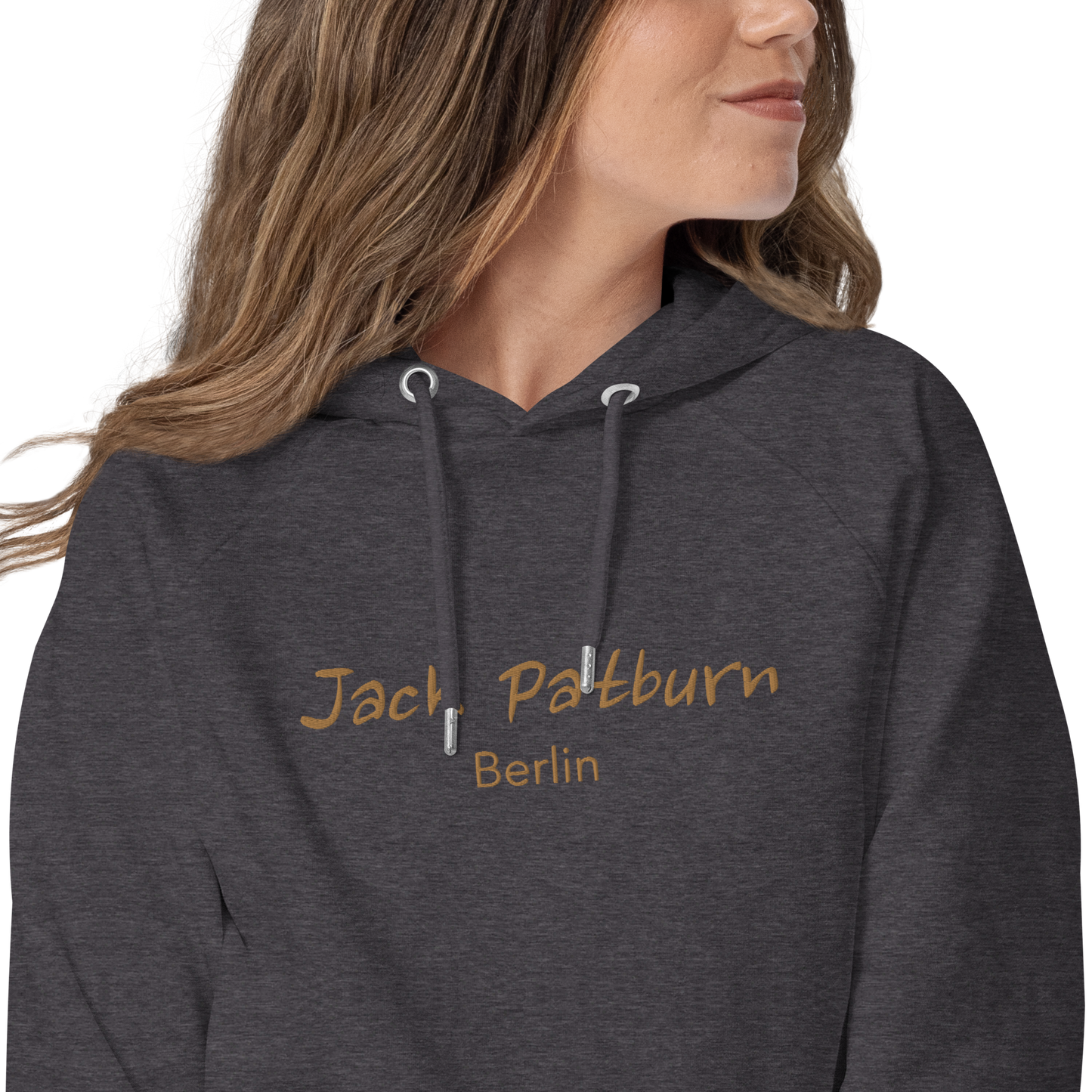 Jack Patburn Brand groß als edler Stick - Bio Hoodie
