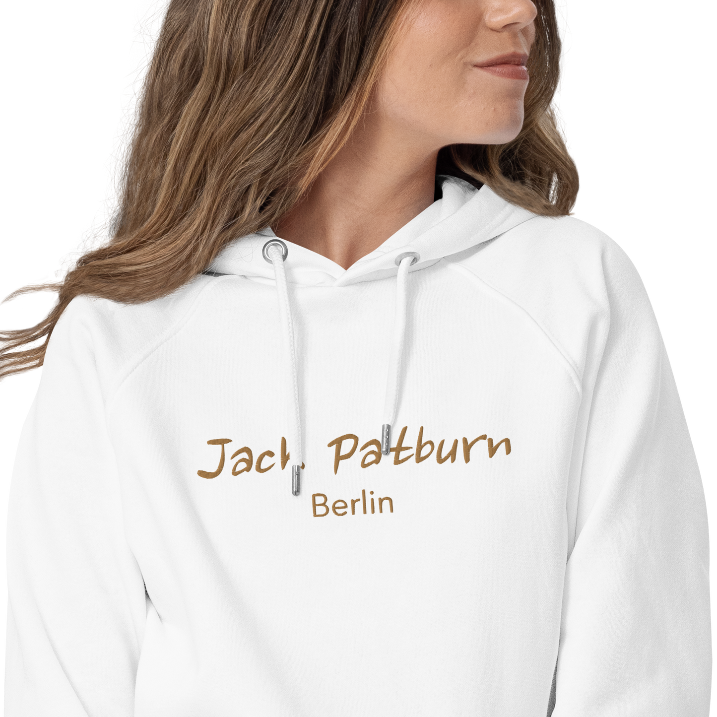 Jack Patburn Brand groß als edler Stick - Bio Hoodie